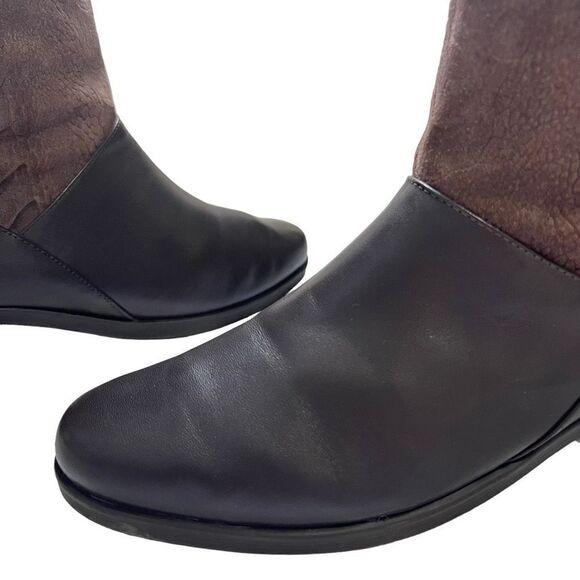 Markon Shannon Women's Leather Snakeskin Embossed  Pull On  Boots Size 8 - Picture 2 of 8